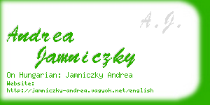 andrea jamniczky business card